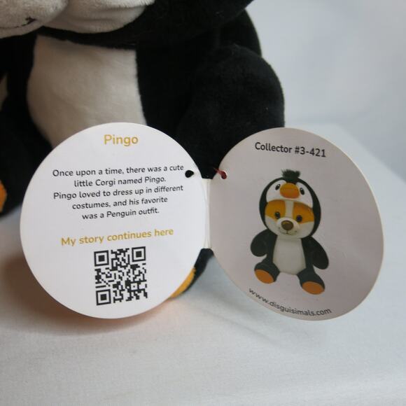 Disguisimals *NWT* Pingo Corgi Dog Penguin Plush Stuffie Toy Collectible 10" - Picture 8 of 10